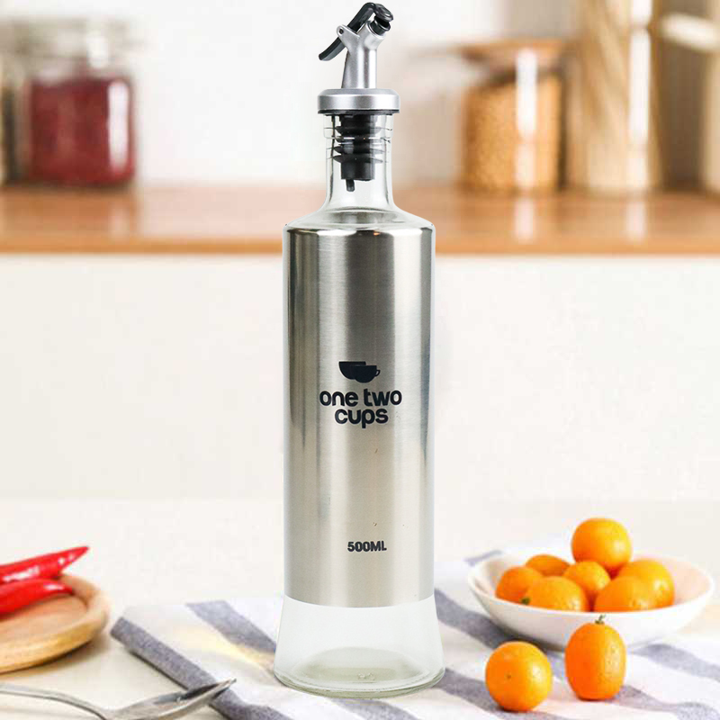 Gambar produk One Two Cups Botol Minyak Olive Oil Stainles Steel Platted 500ml