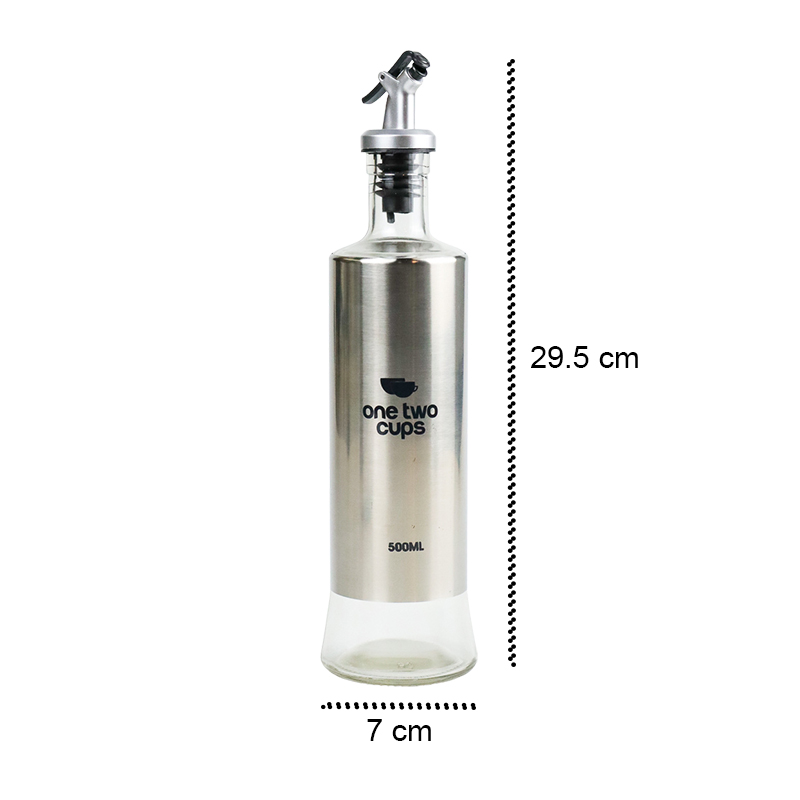 Gambar produk One Two Cups Botol Minyak Olive Oil Stainles Steel Platted 500ml