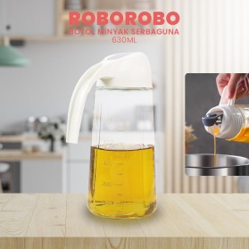 Roborobo Botol Minyak Serbaguna Seasoning Glass Jar 630ml - CY1808 - Gray