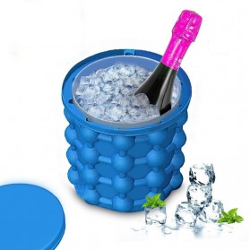 Ice Genie Pencetak Es Batu Ice Cube Maker 3D Silicone Mold - C01 - Blue - 1