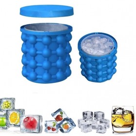 Ice Genie Pencetak Es Batu Ice Cube Maker 3D Silicone Mold - C01 - Blue - 2