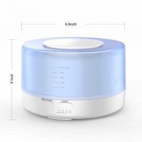 Taffware Air Humidifier Aromatherapy Oil Diffuser 7 Color 500ml with Remote Control - HUMI H14A - White - 8
