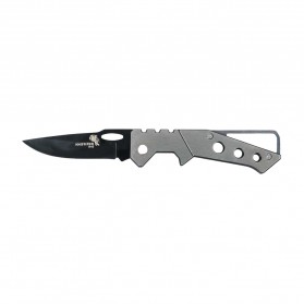 KNIFEZER Pisau Saku Lipat Mini Serbaguna Portable Knife Survival Tool - W46 - Silver