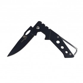 KNIFEZER Pisau Saku Lipat Mini Serbaguna Portable Knife Survival Tool - W46 - Black - 2