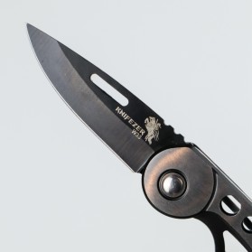 KNIFEZER Pisau Saku Lipat Mini Serbaguna Portable Knife Survival Tool - W33 - Silver - 3