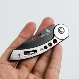 KNIFEZER Pisau Saku Lipat Mini Serbaguna Portable Knife Survival Tool - W33 - Silver - 5