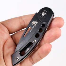 KNIFEZER Pisau Saku Lipat Mini Serbaguna Portable Knife Survival Tool - W33 - Black - 5