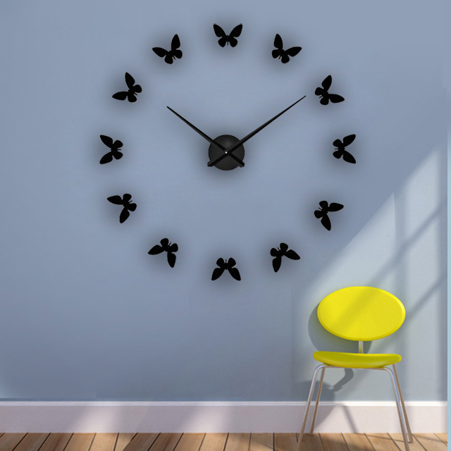 Gambar produk Jam Dinding Besar DIY Giant Wall Clock Quartz Creative Design 120cm Model Butterfly - DIY-205