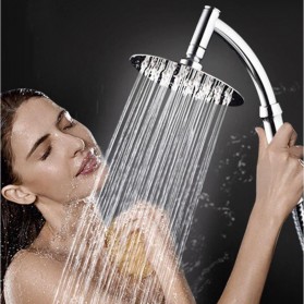Kepala Shower - BATHE PROJECT Kepala Shower Mandi Bentuk Bulat 8 Inch Stainless Steel - ADQ0098 - Silver
