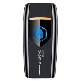 Firetric Korek Api Elektrik Heating Coil USB Lighter Finger Print - BK002 - Black - 4