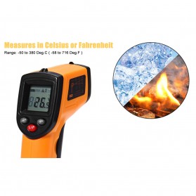 SMARTSENSOR Thermometer Laser Infrared Non Contact - 320-EN-00 - Orange - 3