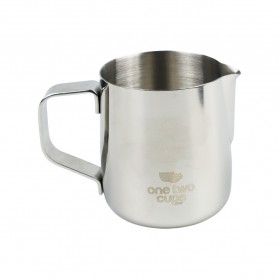 One Two Cups Gelas Milk Jug Kopi Espresso Latte Art Stainless Steel 150 ml - J068 - Silver