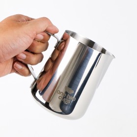 One Two Cups Gelas Milk Jug Kopi Espresso Latte Art Stainless Steel 900 ml - J068 - Silver - 6