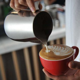 One Two Cups Gelas Milk Jug Kopi Espresso Latte Art Stainless Steel 900 ml - J068 - Silver - 7