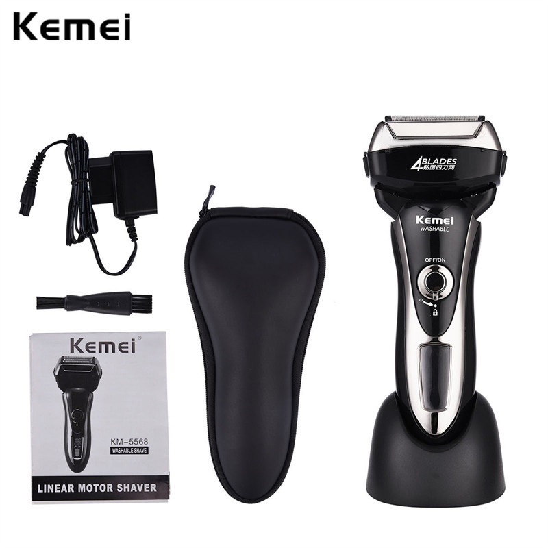 Kemei Alat Cukur Jenggot Elektrik Hai   r Trimmer Shaver 4