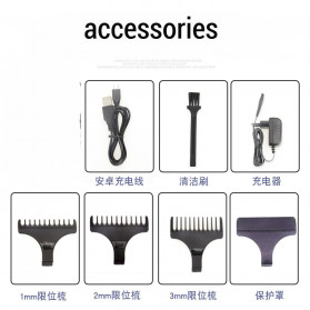 Kemei Alat Cukur Elektrik Mini Hair Trimmer Shaver USB Rechargeable - KM-5027 - Silver - 8