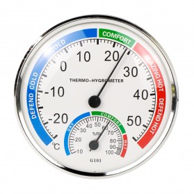 Anymetre Analog Thermometer Hygrometer Temperature Humidity - G101 - White - 2