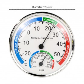 Anymetre Analog Thermometer Hygrometer Temperature Humidity - G101 - White - 7