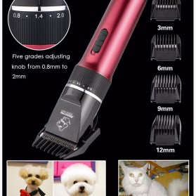 BaoRun Pro Alat Cukur Elektrik Bulu Binatang Pet Dog Clipper - P6 - Red - 4