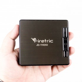 Firetric Focus Kotak Rokok 19 Slot dengan Korek Elektrik Pyrotechnic - JD-YH050 - Black - 9