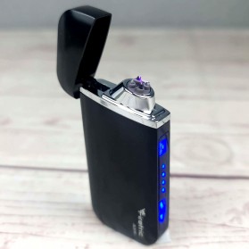 Firetric Korek Api Elektrik Plasma Pulse Arc Lighter LED USB Rechargeable - JL319 - Metallic Black - 2