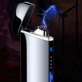 Firetric Korek Api Elektrik Plasma Pulse Arc Lighter LED USB Rechargeable - JL319 - Metallic Black - 5