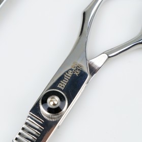 Biutte.co Set Gunting Rambut Sasak & Flat Hairdressing Scissors - XK10 - Silver - 5