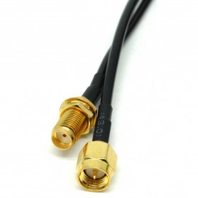 Kabel Ekstensi Antena SMA Male ke SMA Female 3 Meter - Black - 2