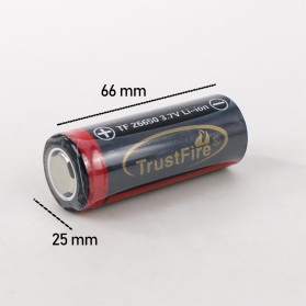 TrustFire Baterai Li-ion 26650 5000mAh 3.7V Flat Top 1PCS - 1903SN35 - Black - 4