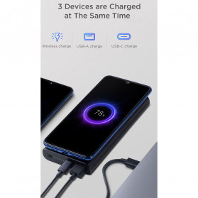 Xiaomi Qi Wireless Charging Power Bank USB Type C 10000mAh (Replika 1:1) - PLM11ZM - Black - 4