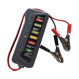 ELS Tester Baterai Digital Diagnostik Mobil 12V 6 LED - AHX-009 - Black