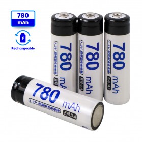 DOUBLEPOW Baterai Cas AA Rechargeable NiMH 1.2V 780mAh 4 PCS - DP-AA780 - White