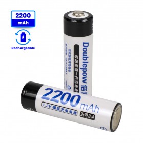 DOUBLEPOW Baterai Cas AA Rechargeable NiMH 1.2V 2200mAh 4 PCS - DP-AA780 - White