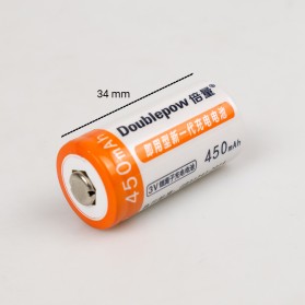 DOUBLEPOW Baterai Isi Ulang CR123A Li-Ion Rechargeable 3V 450mAh 2PCS - 4