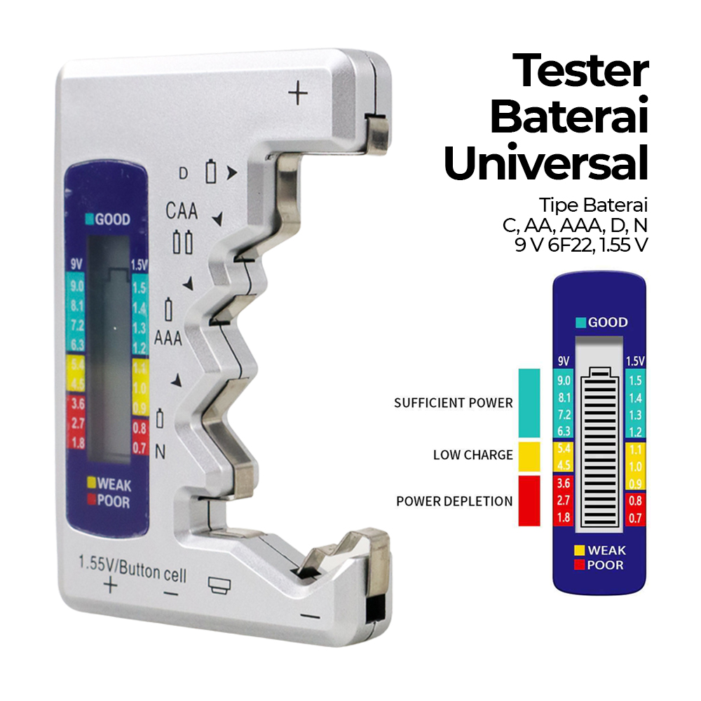 Gambar produk ANENG Tester Baterai Universal Battery Capacity Checker AA AAA Display Digital