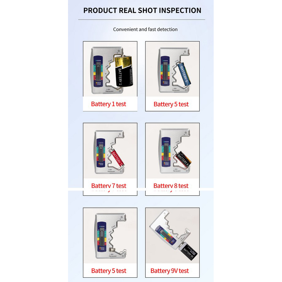 Gambar produk ANENG Tester Baterai Universal Battery Capacity Checker AA AAA Display Digital