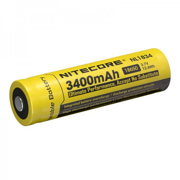 Gambar produk NITECORE 18650 Rechargeable Li-ion Battery 3400mAh 3.7V - NL1834