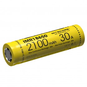 NITECORE IMR18650 Baterai Vape 2100mAh 30A 3.7V - Yellow