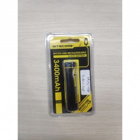 NITECORE 18650 Micro USB Rechargeable Li-ion Battery 3400mAh - NL1834R - Black - 9