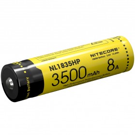 NITECORE 18650 Baterai Li-ion High Performance 3500mAh 3.6V 8A - NL1835HP - Black/Yellow - 1