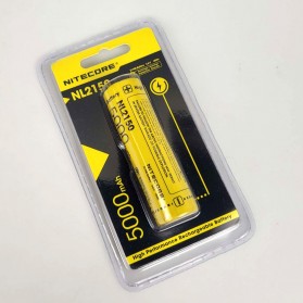 NITECORE 21700 Baterai Li-ion 5000 mAh 3.6 V - NL2150 - Black/Yellow - 9