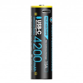 NITECORE 21700 Baterai Li-ion 4200mAh USB Charging 15A 3.6V - NL2142LTHPR - Black/Yellow - 3