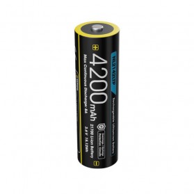 NITECORE 21700 Baterai Li-ion 4200mAh 3.6V 8A MAX - NL2142LTP - Black - 4