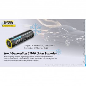 NITECORE 21700 Baterai Li-ion 4200mAh 3.6V 8A MAX - NL2142LTP - Black - 7