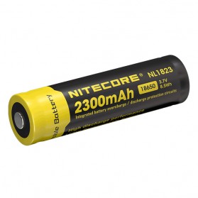 NITECORE 18650 Baterai Li-ion 2300 mAh 3.7 V - NL1823 - Black/Yellow - 1