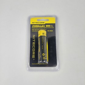 NITECORE 18650 Baterai Li-ion 2300 mAh 3.7 V - NL1823 - Black/Yellow - 4