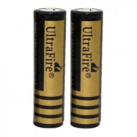 Ultrafire Baterai Li-ion 18650 Protection Board 6000mAh 3.7V  Button Top - BRC 18650 - Black