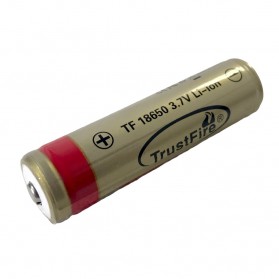 Trustfire Baterai Li-ion 18650 6000mAh 3.7V Button Top - BRC 18650 - Golden