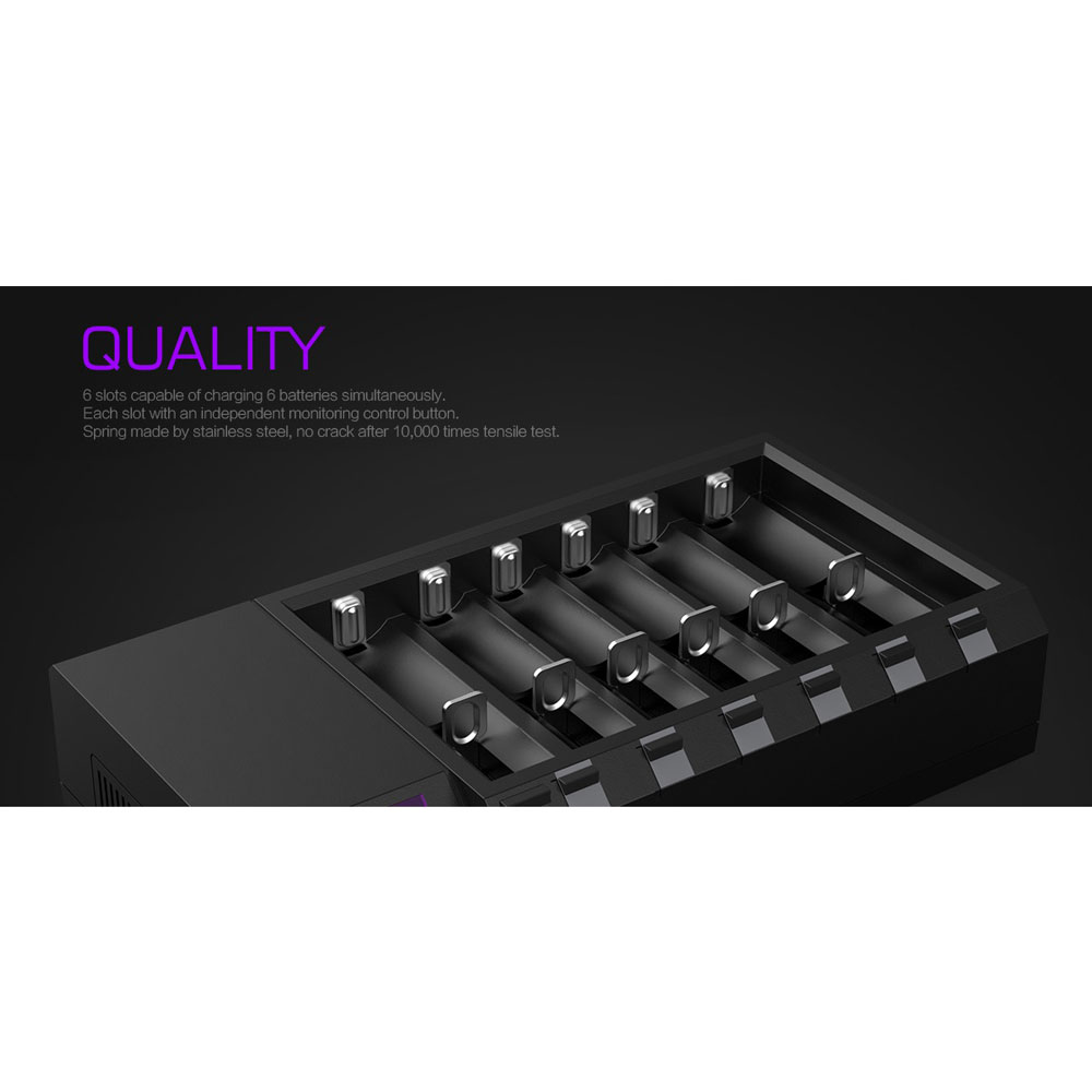efest luc blu6 lcd bluetooth intelligent charger baterai efest luc blu6 lcd bluetooth intelligent charger baterai