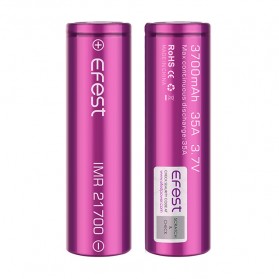 Efest Purple IMR 21700 Li-Mn Battery 3700mAh 3.7V 35A with Flat Top -